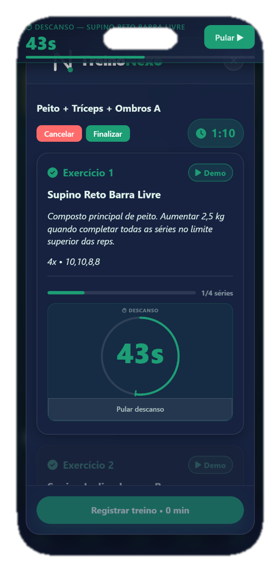 Timer automático entre séries